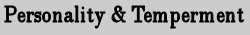 Personality and Temperment
